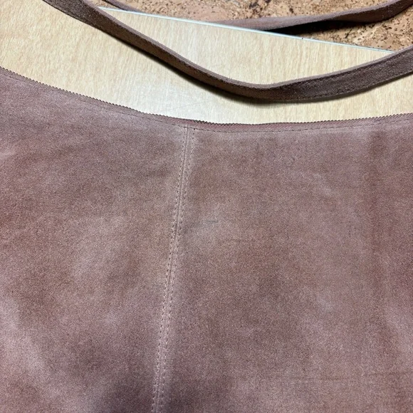 Free People Roma Suede Leather Slouchy Hobo Tote Bag - Picture 16 of 16